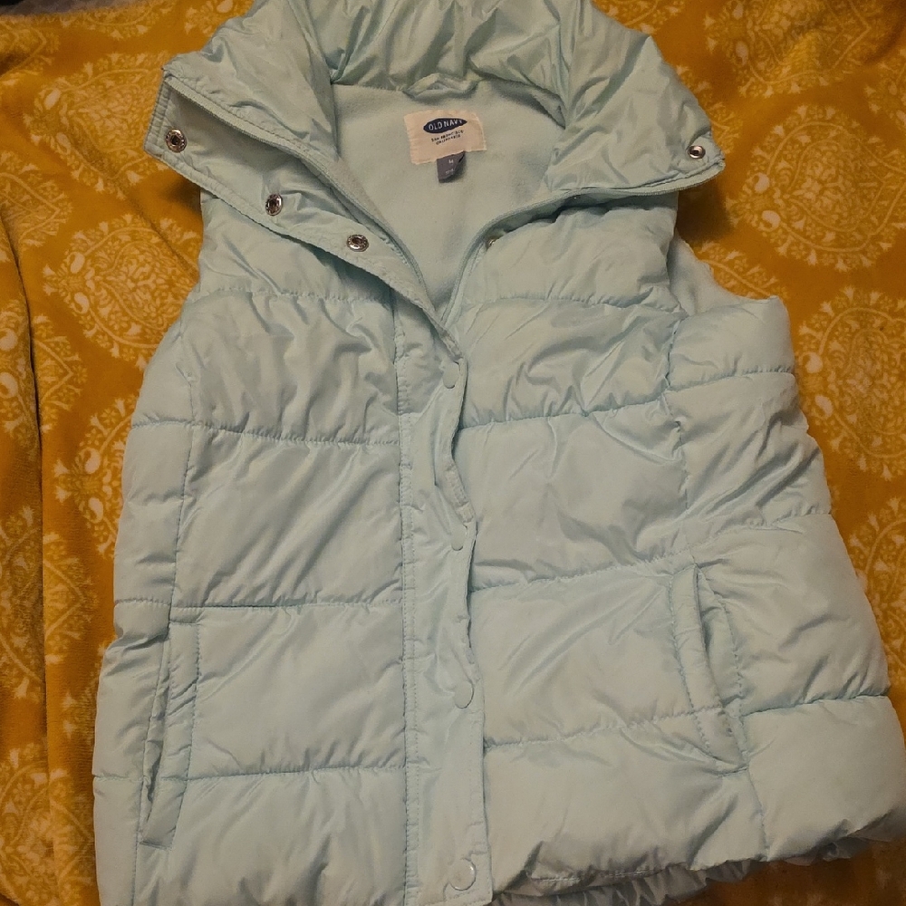 Old Navy Light Blue Quilted Puffer Vest Womens Medium